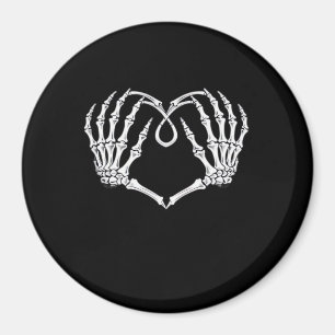 Valentines day Gothic Heart med Skeleton Händer Va Magnet