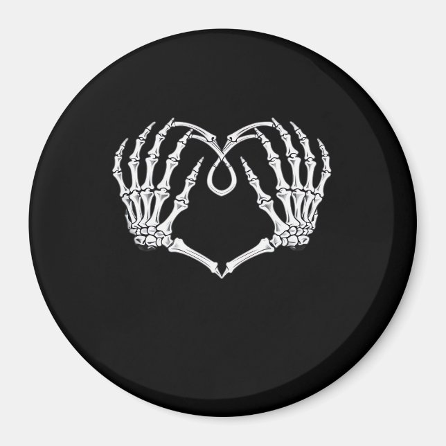 Valentines day Gothic Heart med Skeleton Händer Va Magnet (Framsidan)