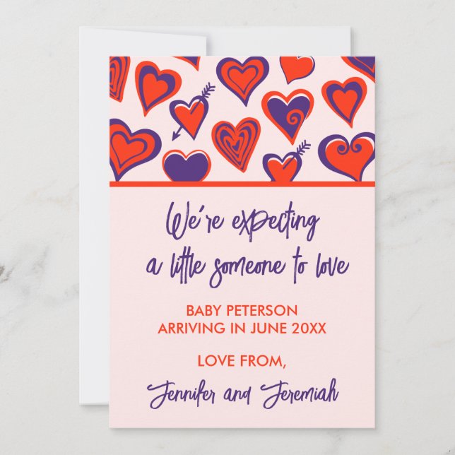 Valentines day gravid-meddelande söt söt meddelande (Framsida)