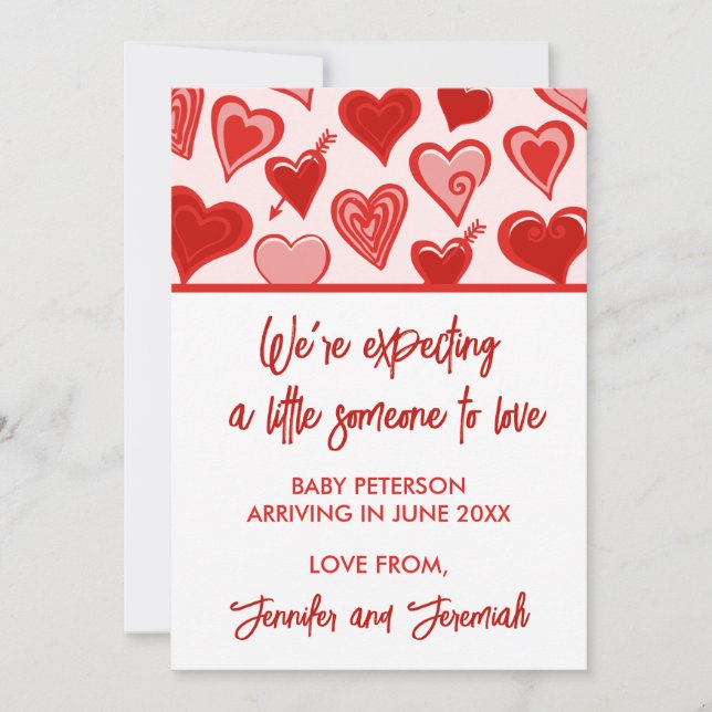 Valentines day gravid-meddelande: sött, sött meddelande (Framsida)