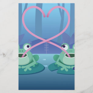 valentines day groda älskare brevpapper