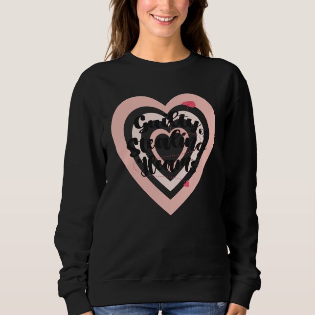Valentines Day Guilty of Stealing Hearts T Shirt (Framsida)