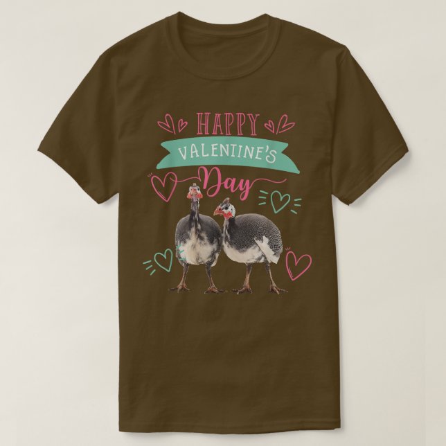 Valentine's Day Guinea Hen Gift for Women T-Shirt (Design framsida)