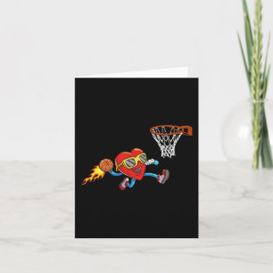 Valentines day Heart Dunking Basketball Boys Girls Kort