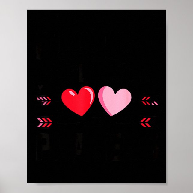 Valentines Day Heart Family Gamer Gaming New Paren Poster (Framsidan)