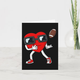 Valentines day Heart Football Receiver Tight End B Kort