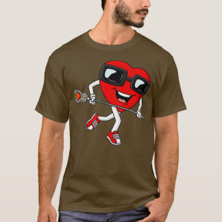 Valentines day Heart Holding Lacrosse Stick Boys G T Shirt