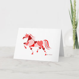 Valentines day Heart Horse Helgkort