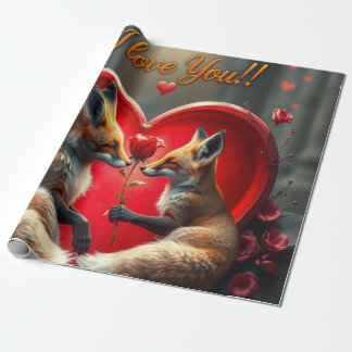 Valentine's Day Heart Hug - Fox Presentpapper