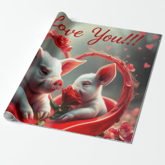 Valentine's Day Heart Hug - Pig Presentpapper