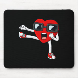 Valentines day Heart Karate Kick Roligt Boys Girls Musmatta
