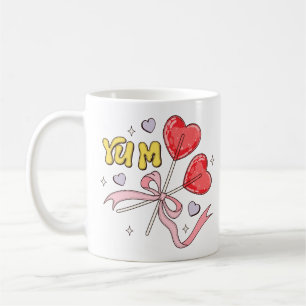 Valentines Day Heart Lollipop Kaffemugg
