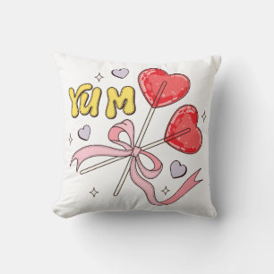 Valentines Day Heart Lollipop Kudde
