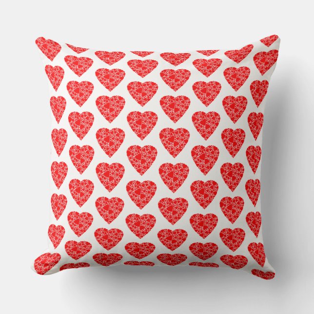 Valentines day Heart Mönster Cushion Pillow Kudde (Framsida)