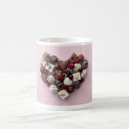 Valentines day Heart Shape Chocolate Mugg