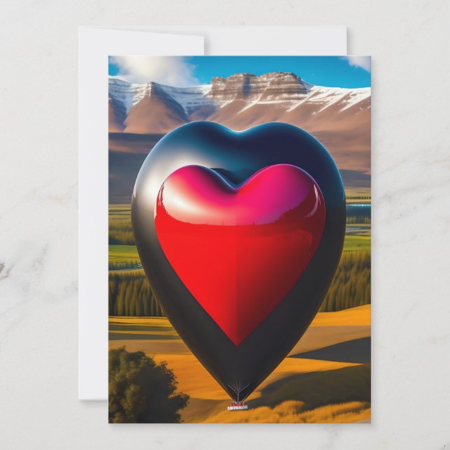 Valentines day Heart Shining Bright Personlig I Inbjudningar (Framsida)