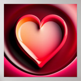 Valentines day Heart Shining Bright Personlig P Poster