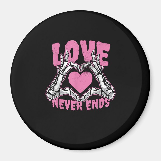 Valentines day Heart Skeleton Händer Heart Magnet (Framsidan)