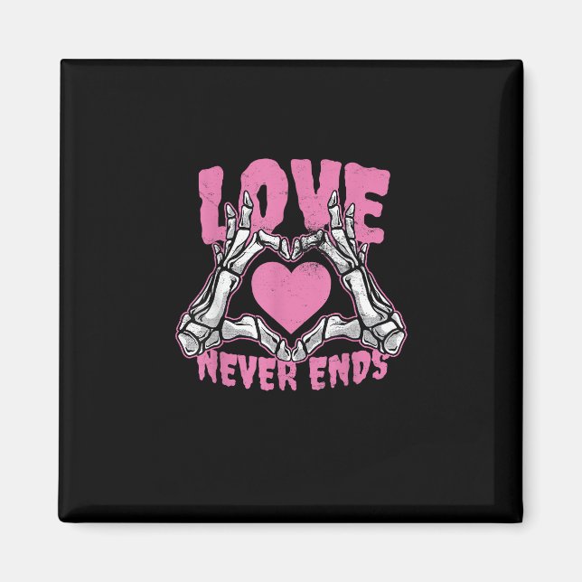 Valentines day Heart Skeleton Händer Heart Magnet (Framsidan)
