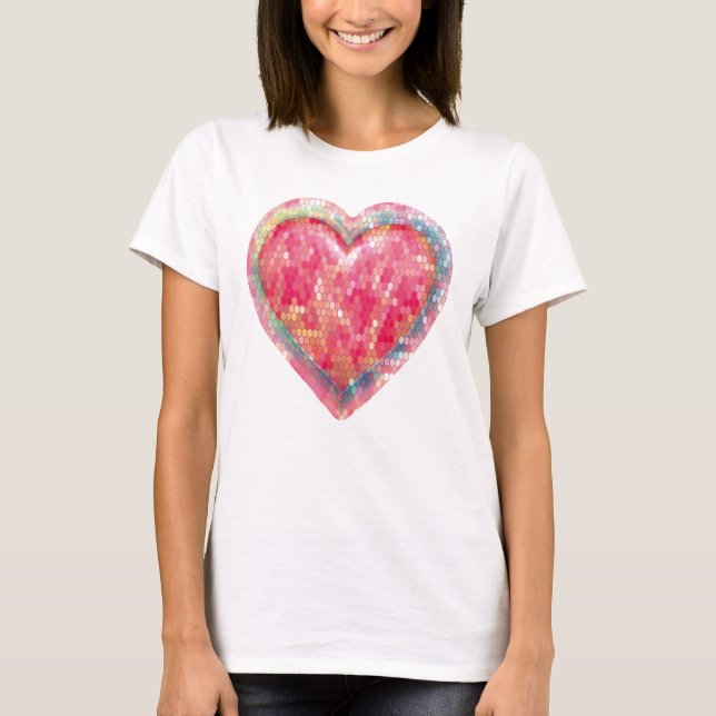 Valentines day Heart T Shirt (Framsida)