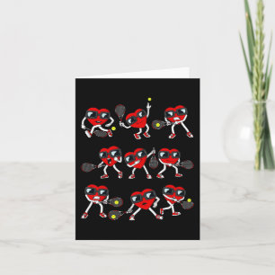 Valentines day Heart Tennis Player Roligt Boys Gir Kort