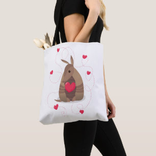Valentines Day Heart Texas Armadillo Tygkasse