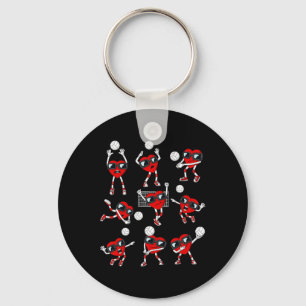 Valentines day Heart Volleyball Player Roligt Boys Nyckelring