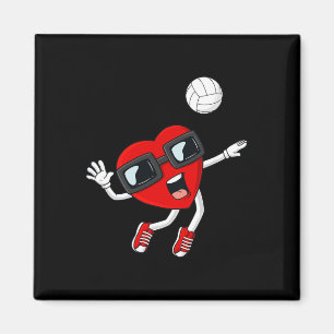 Valentines day Heart Volleyball Roligt Boys Girls Magnet