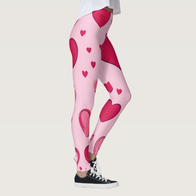 Valentines day Hearts 01 Leggings (Höger)