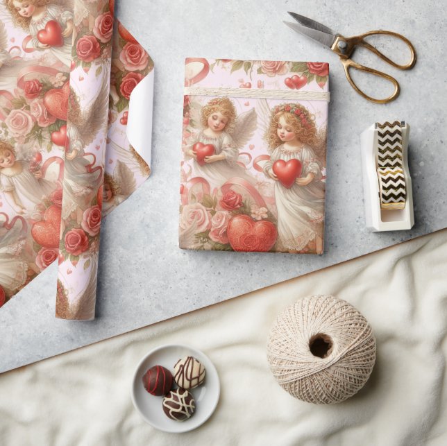  Valentines Day Hearts and Amge;s Holiday  Presentpapper (Hantverk)