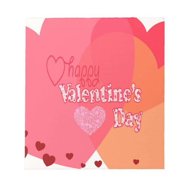 Valentines day Hearts Anteckningsblock (Framsida)