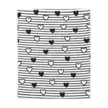Valentines day Hearts Black White Rand Mönster