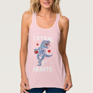 Valentines day Hearts Boy Trex Älskare Linne Med Racerback