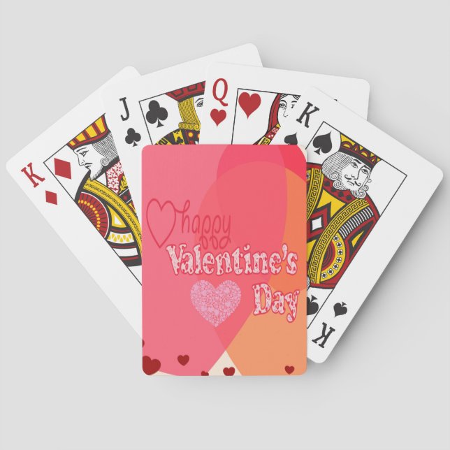 Valentines day Hearts Casinokort (Baksidan)