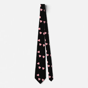 Valentines day Hearts Hand plockade Rosa Black Slips