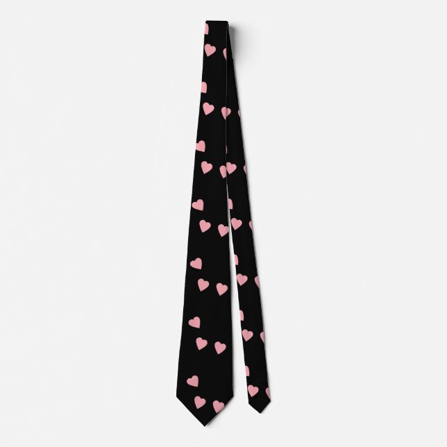 Valentines day Hearts Hand plockade Rosa Black Slips (Framsida)