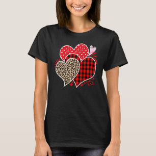 Valentines day Hearts Kärlek Leopard Buffalo Play T Shirt