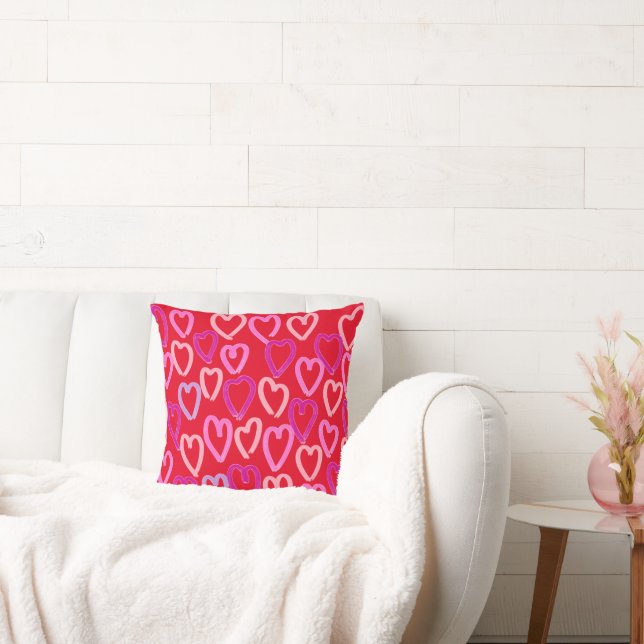 Valentines day Hearts Kudde (Soffa)