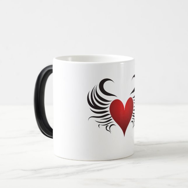 Valentines Day Hearts Magisk Mugg (Framsida vänster)