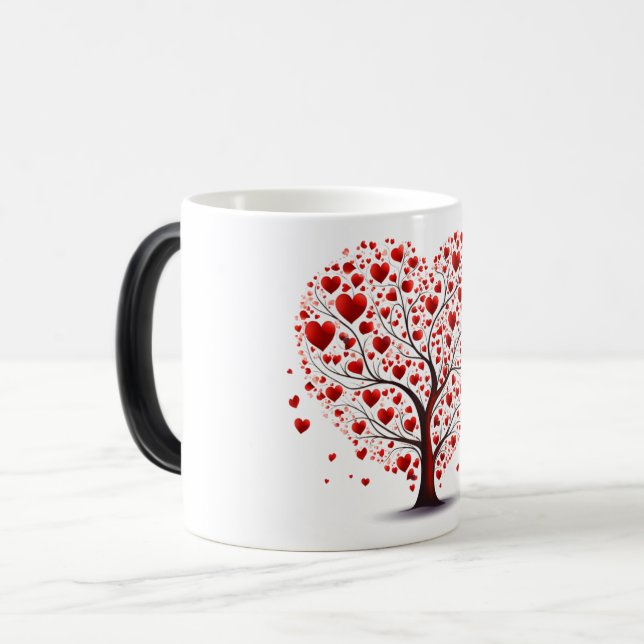 Valentines Day Hearts Magisk Mugg (Framsida vänster)