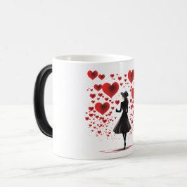 Valentines Day Hearts Magisk Mugg