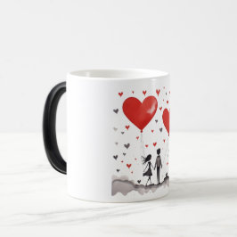 Valentines Day Hearts Magisk Mugg