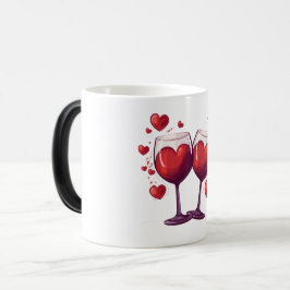 Valentines Day Hearts Magisk Mugg