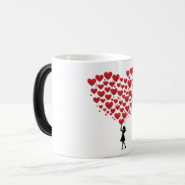 Valentines Day Hearts Magisk Mugg