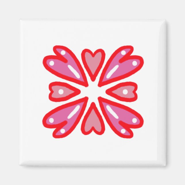 Valentines day Hearts Magnet (Framsidan)