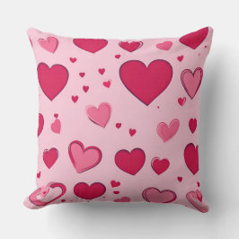 Valentines day Hearts Pillow 01 Kudde