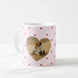 Valentine's Day Hearts Red Pink Photo Kaffemugg