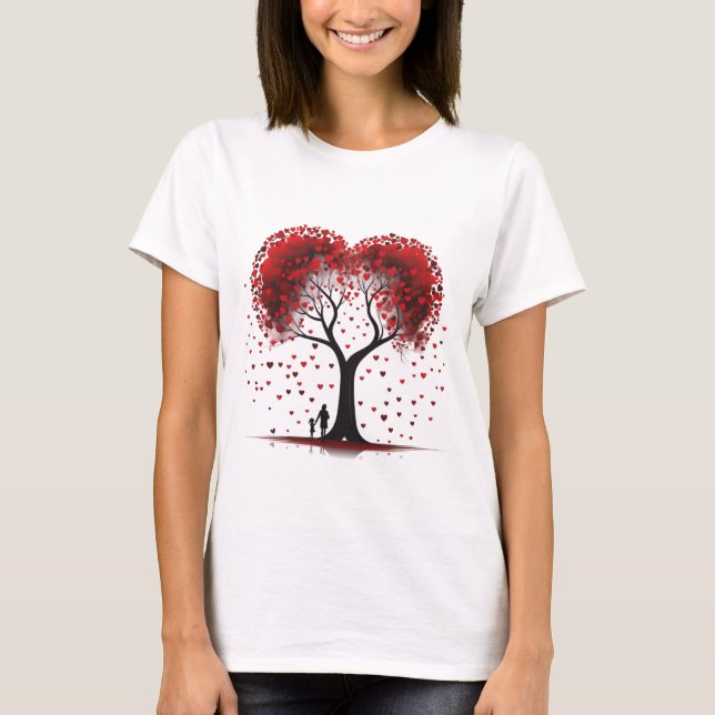 Valentines Day Hearts T Shirt (Framsida)