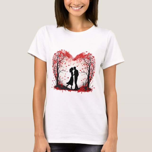 Valentines Day Hearts T Shirt (Framsida)