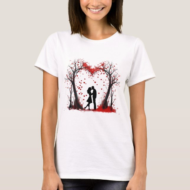 Valentines Day Hearts T Shirt (Framsida)